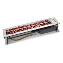Lareira a Gás de Embutir Stile 120 Cm em Aço Inox - JX Metais