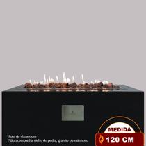 Lareira a Gás Externa - Fire Pit - Retangular 120cm - Fogo & Art Lareira a Gás Externa - Fire Pit - Retangular 120cm - Fogo & Art