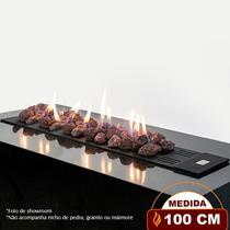 Lareira a gás Fogo e Art Luna de 100cm Gás GLP com pedras vulcânicas Lareira a gás Fogo e Art Luna de 100cm Gás GLP com pedras vulcânicas