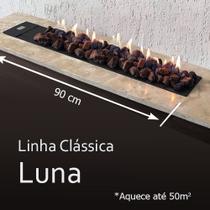 Lareira a gás Fogo e Art Luna de 90cm Gás GLP com pedras vulcânicas Lareira a gás Fogo e Art Luna de 90cm Gás GLP com pedras vulcânicas