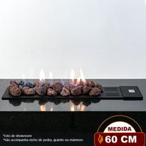 Lareira a Gás Luna 60cm Aço Carbono Preto Fogo & Art Lareira a Gás Luna 60cm Aço Carbono Preto Fogo & Art