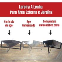 Lareira A Lenha Área Externa Jardim Pintura Eletroestática