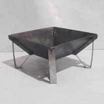 Lareira a Lenha Portátil Área Externa Jardim 44x44cm Móve