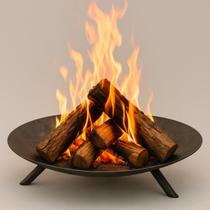 Lareira Aço Portátil À Lenha Ambientes Externos Jardim 54cm Lareira Aço Portátil À Lenha Ambientes Externos Jardim 54cm