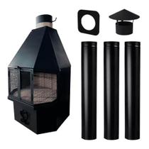 Lareira Celine Especial Meio de Parede - Com Porta Lareira Celine Especial Meio de Parede - Com Porta