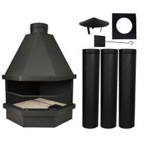 Lareira clássica de canto - tr1555