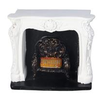 Lareira de casa de bonecas em miniatura VGEBY Resina com LED Red Flame