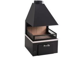 Lareira de Meio Média C/ Caixa de Lenha Fornos Pinhal