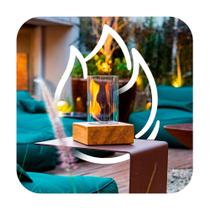 Lareira de Mesa Ecológica Ecowood Base em Madeira Nobre com Queimador Inox Portátil para Ambientes Internos e Externos Eco Flame Garden Lareira de Mesa Ecológica Ecowood Base em Madeira Nobre com Queimador Inox Portátil para Ambientes Internos e Externos Eco Flame Garden