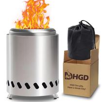 Lareira de Mesa HGD Pequena Portátil Inox Sem Fumaça Lareira de Mesa HGD Pequena Portátil Inox Sem Fumaça