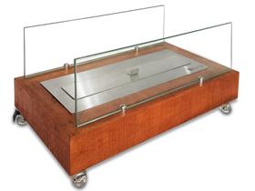Lareira Eco Classe A Álcool-Portátil Rústica Queimador 50Cm