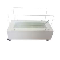 Lareira Ecológica 60 cm Inox Etanol Álcool Rodízios OL 600 Branca Portátil Móvel Rodinhas