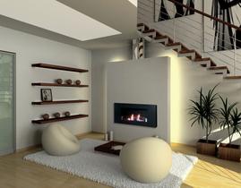 Lareira Ecológica a Álcool De Parede Wgrif California (Embutir ou Sobrepor)