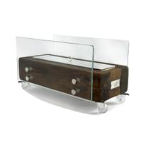 Lareira Ecológica Dormente Com Vidros Completa 60cm A Álcool Lareira Ecológica Dormente Com Vidros Completa 60cm A Álcool