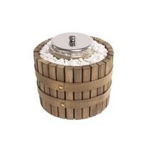 Lareira Ecológica Portátil De Mesa Eco Barril Inox