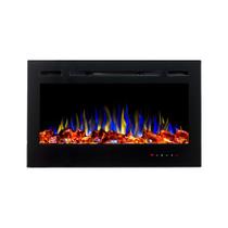 Lareira eletrica, tela 36", tensao 127v, frequencia 60hz, potencia 1500w, ipxo, classe i - cor preta - chaleur brasil