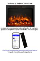 Lareira Elétrica Wgrif Lareira De Embutir Granada-28" (Cor Preta) 127 volts Modelo Tradicional