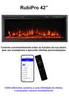 Lareira Elétrica Wgrif Lareira De Embutir Rubi Pro 42" (Cor Preta) 220V 1800W