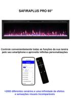 Lareira Elétrica Wgrif Lareira De Embutir Safiraplus Pro 60" (Cor Preta) 127V