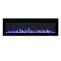 Lareira Elétrica Wgrif Opala 60" De Embutir 127V Preta