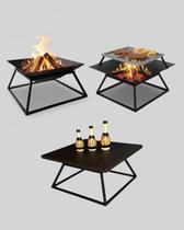 Lareira Externa 70cm Churrasqueira Mesa de Apoio Jardim Lareira Externa 70cm Churrasqueira Mesa de Apoio Jardim