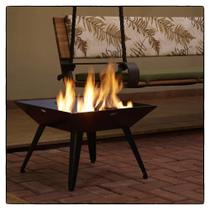 Lareira Externa Pira Tocheiro Quadrada- Pés 250 mm Aço-Preto Lareira Externa Pira Tocheiro Quadrada- Pés 250 mm Aço-Preto