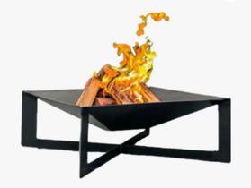 lareira firepit tacho a lenha 60cm - solutinox