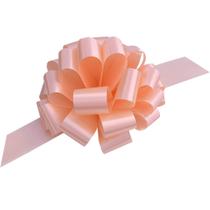 Large Peach Ribbon Pull Bows, embrulho para presente, etc., 23 cm de largura, conjunto de 6 Large Peach Ribbon Pull Bows, embrulho para presente, etc., 23 cm de largura, conjunto de 6