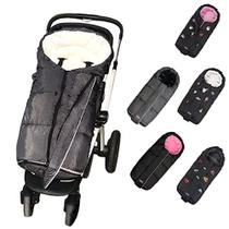 Largura ajustável universal carrinho de bebê footmuff projetado para o bebê cresce, impermeável de alto desempenho carrinho de bebê bunting bag, bege