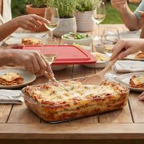 Lasanheira Marinex Retangular Funda 5L com Tampa Vidro