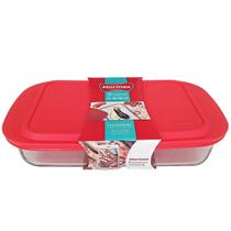 Lasanheira retangular com tampa plástica marinex 5 litros