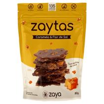Lascas Zaytas de brownie crocantes sabor caramelo flor & sal ZAYA 80g
