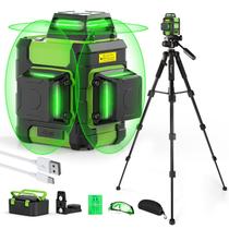 Laser Level Huepar 360 com tripé alto, bateria recarregável Laser Level Huepar 360 com tripé alto, bateria recarregável