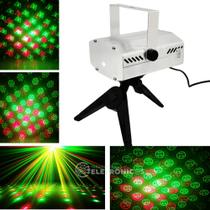 Laser Projetor Holográfico Led Strobo Pisca Smile Para Animar E Badalar LK173B6A - Luatek DP
