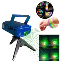 Laser Projetor Holográfico Luz LED Com tripé e 10 Pulseiras Neon