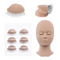 Lash Mannequin Head POCMKO com prática de cílios de camada dupla