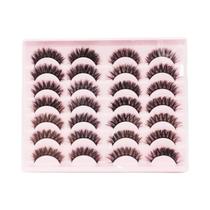 Lash Wispy do Vison Falso, Look Natural Fofo, DD, Russa, 5D, 14 Pares