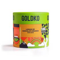 Laskas de chocolate branco com pedaços de coco zero adição de açúcares 120g Laskas de chocolate branco com pedaços de coco zero adição de açúcares 120g
