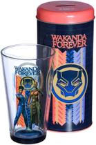 Lata Cofrinho Com Copo De Vidro Wakanda Foreve Zona Criativa