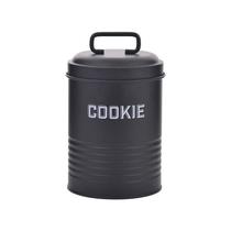 Lata Cookie Preta 12x19x12Cm Metal