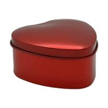 Lata Coração - Vermelho - 7,5x4x7cm - 1 unidade - Rizzo