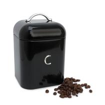 Lata de Café 500g Minimalista Com Alça - Preto - Hermética