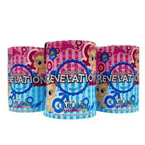 Lata de fumaça de chá revelação azul / rosa