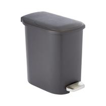 Lata de lixo Amazon Basics Compact Bathroom 6L preta