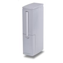 Lata de lixo COMODID Slim 5L com tampa pop-up com escova e suporte branco