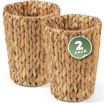 Lata de lixo de vime, pacote com 2 unidades, 7,6 L - Cesto de lixo de vime 84ECO