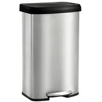 Lata de lixo DUMOS 80L em aço inoxidável com tampa e pedal