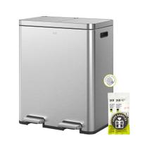 Lata de lixo EKO Edison Dual 30L para reciclagem e lixo