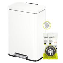 Lata de lixo EKO Madison Matte White 50L/13,2 galões Step