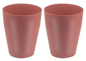 Lata de lixo Feisco Small Plastic 5,7 L Brick Red Pacote com 2